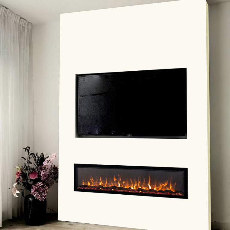 TV Wand Cinewall Met Haard - Cool Flames